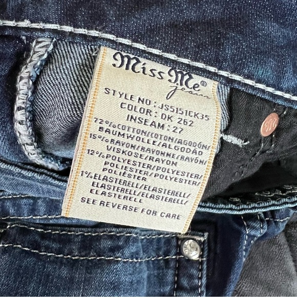 Miss me Jeans Women 28 Cuffed Skinny Solid Western 30” L CL - Picture 5 of 8